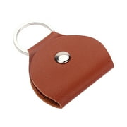 1 Pc PU Leather Keychain Guitar Picks Plectrum Holder Bag Case L901 (Light Brown)